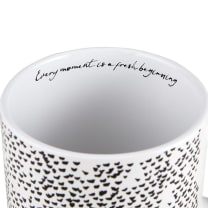 Hidden Message Every Moment Is A Fresh Beginning Stackable Mug | Stoneware Coffee Tea Cup | 14oz.