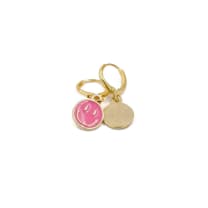 Retro '80s-'90s Dual Happy Face Charm Earrings | 4 Color Options | Yellow, Black, White, Pink