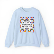 The Mom At The Pride Parade With The Free Hugs Unisex Heavy Blend™ Crewneck Sweatshirt