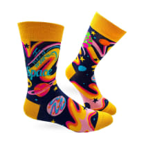 I Need More Space Men's Novelty Crew Socks | Planets Galaxy