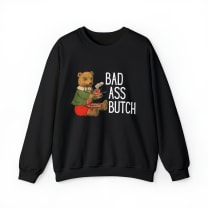 Bad Ass Butch Unisex Heavy Blend™ Crewneck Sweatshirt Sizes SM-5XL | Plus Size Available
