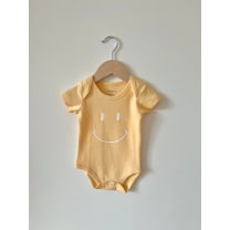 Smiley Organic Cotton Baby Bodysuit