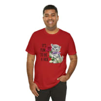 It's Fun to be a Hoe Jersey Short Sleeve Tee [Multiple Color Options] with Kitten Motif