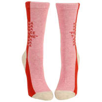 Free Time Ha Ha Ha Women's Crew Novelty Socks in Red and Pink | BlueQ at GetBullish