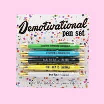 Fun Club Demotivational Pen Set in Multicolors - You've Already Peaked, Everyone is Judging You...