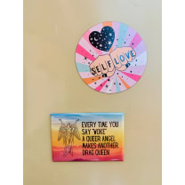 Self Love Illustrated Flexible Magnet in Cosmic Pastels