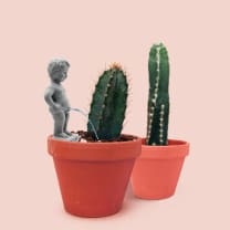 Plant Life Pee My Plants Mini Garden Statue | Make Watering Your Plant More Fun