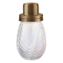 Pineapple Shaped Iridescent Glass Cocktail Shaker