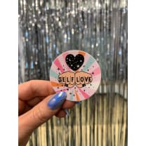 Self Love Illustrated Vinyl Sticker in Cosmic Pastels