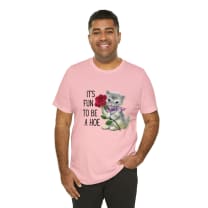 It's Fun to be a Hoe Jersey Short Sleeve Tee [Multiple Color Options] with Kitten Motif