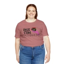 Hex the Patriarchy Feminist Jersey Short Sleeve Tee [Multiple Colors and Sizes]