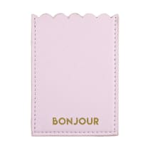 Bonjour Phone Pocket in Pink | Adhesive Pocket 2.5" x 3.5" for Cards or Cash