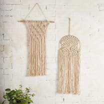 Bohemian Style Hanging Decor | Decorative Macrame Wall Hanging | 12" x 24.5"