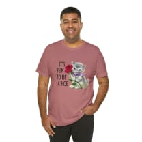 It's Fun to be a Hoe Jersey Short Sleeve Tee [Multiple Color Options] with Kitten Motif