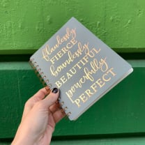 Flawlessly Fierce Spiral Notebook | Foil Lettering | 5.75" x 7.50" | 120 Lined Pages