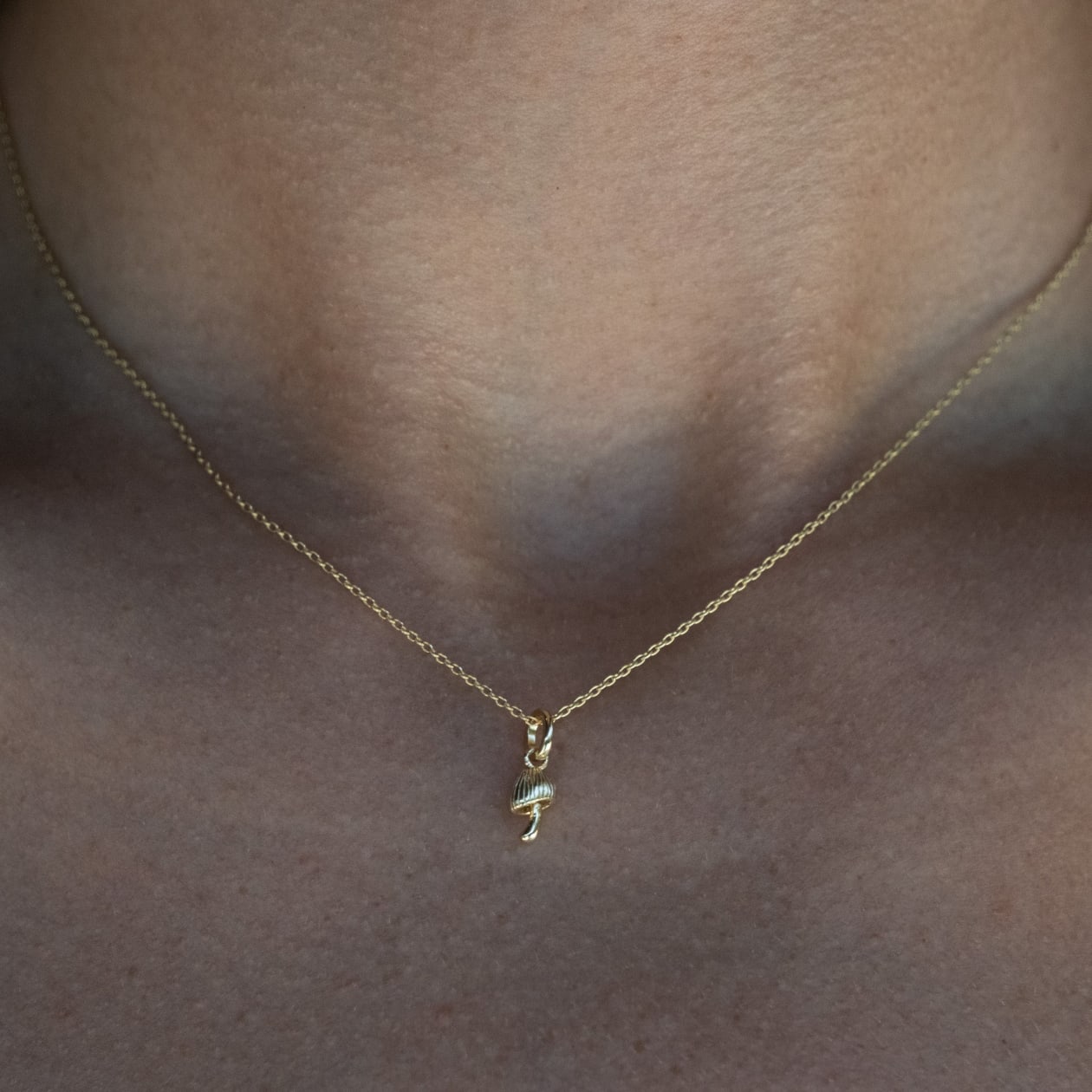 Mini Mushroom Charm Necklace