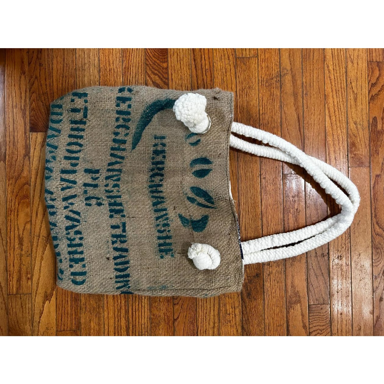 Handmade Burlap Tote Bag