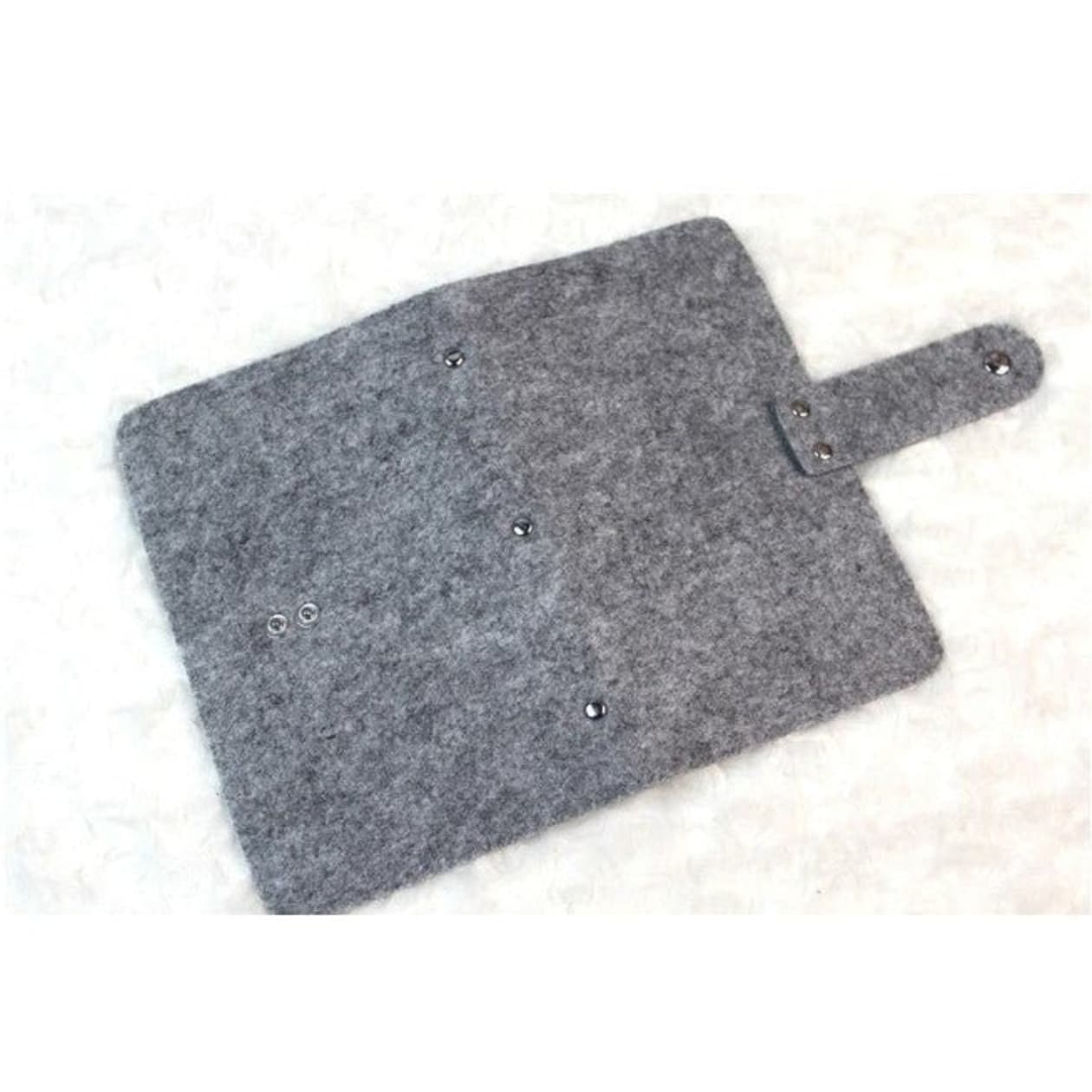 Felt Business Card Holder in Gray