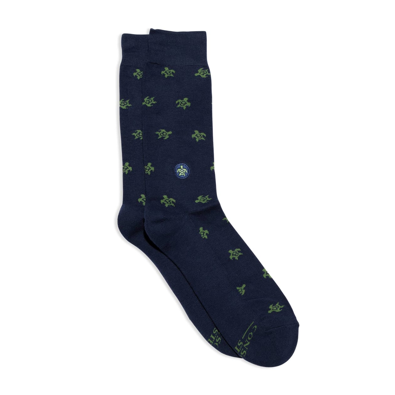 Men's Socks that Protect Turtles in Navy | Fair Trade | Fits Men's Sizes 8.5-13