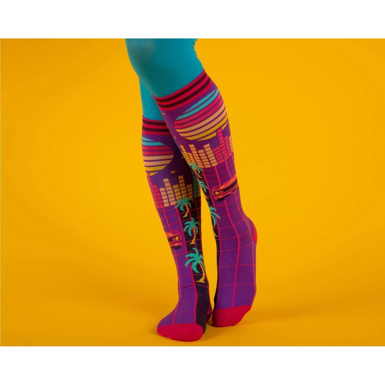 Miami 80s Vaporwave Knee High Sock