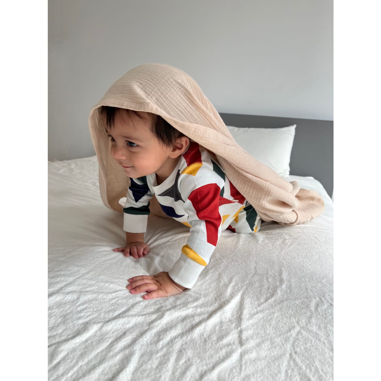 Organic Cotton Muslin Swaddle Brown