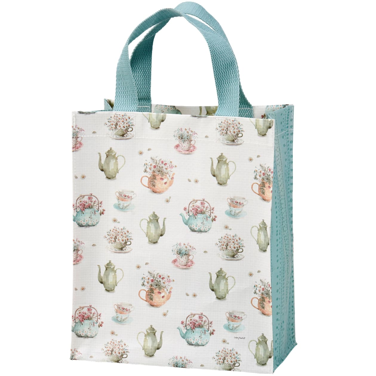 Tea Time Daily Tote Bag | Lunch Storage |  8.75" x 10.25" x 4.75"