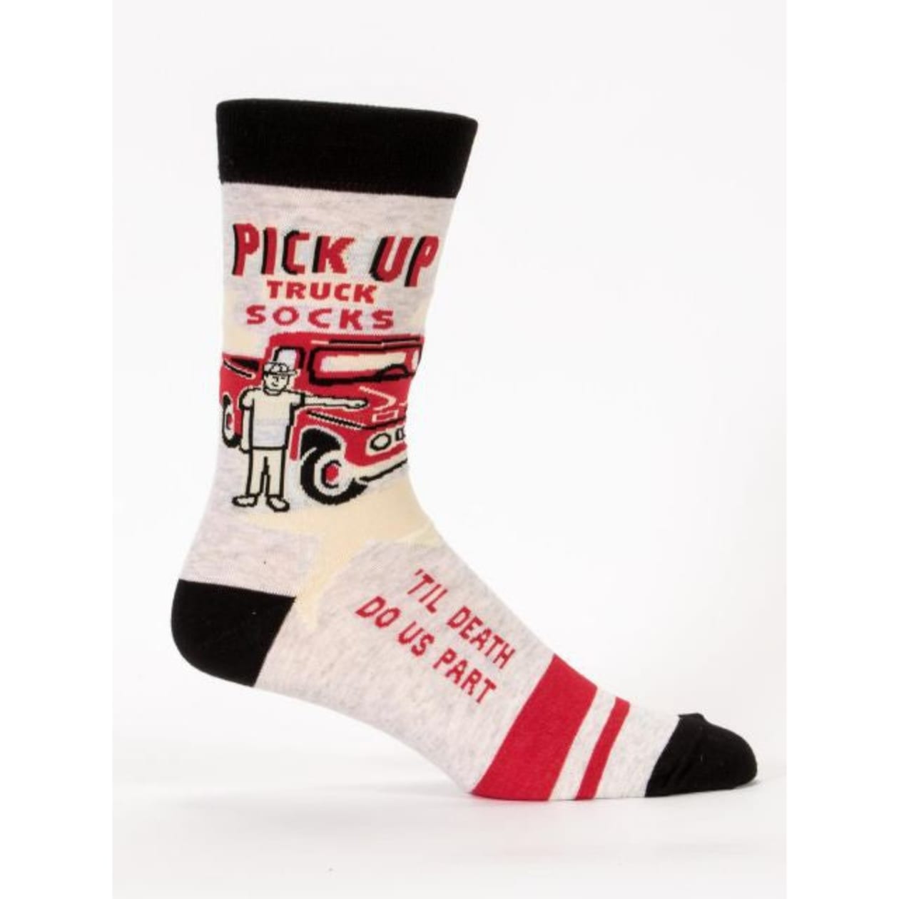 Pick Up Truck 'Til Death Do Us Part Funny Men's Crew Socks | BlueQ at GetBullish