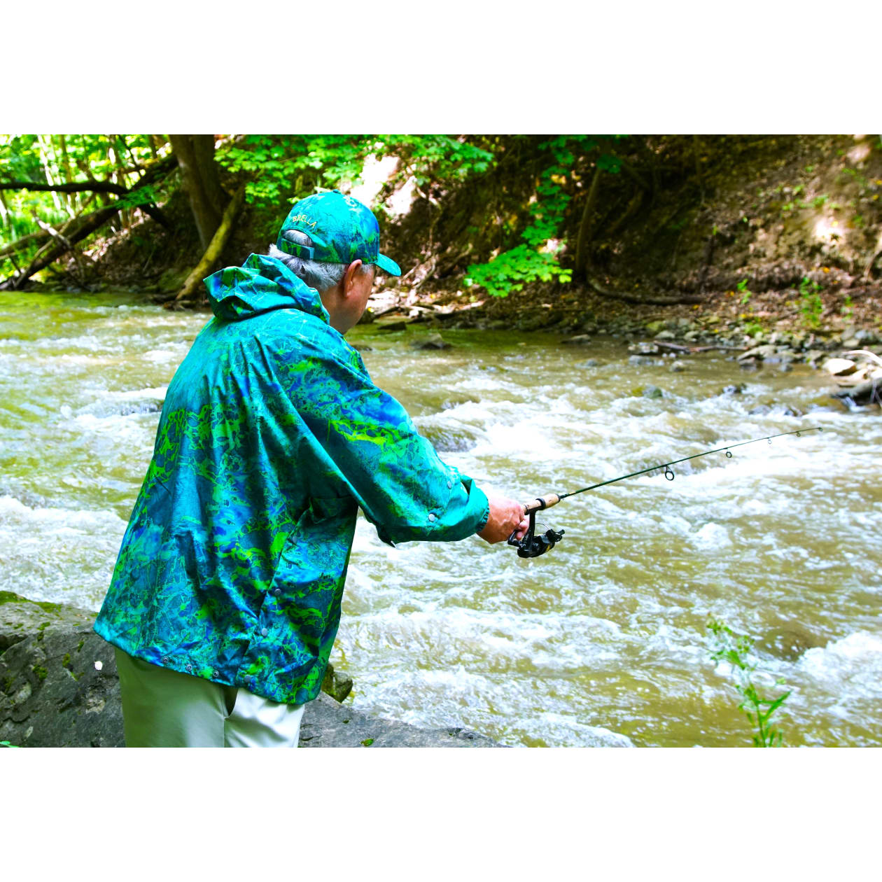 Brella 2015 Blue Green Unisex Rain Jacket