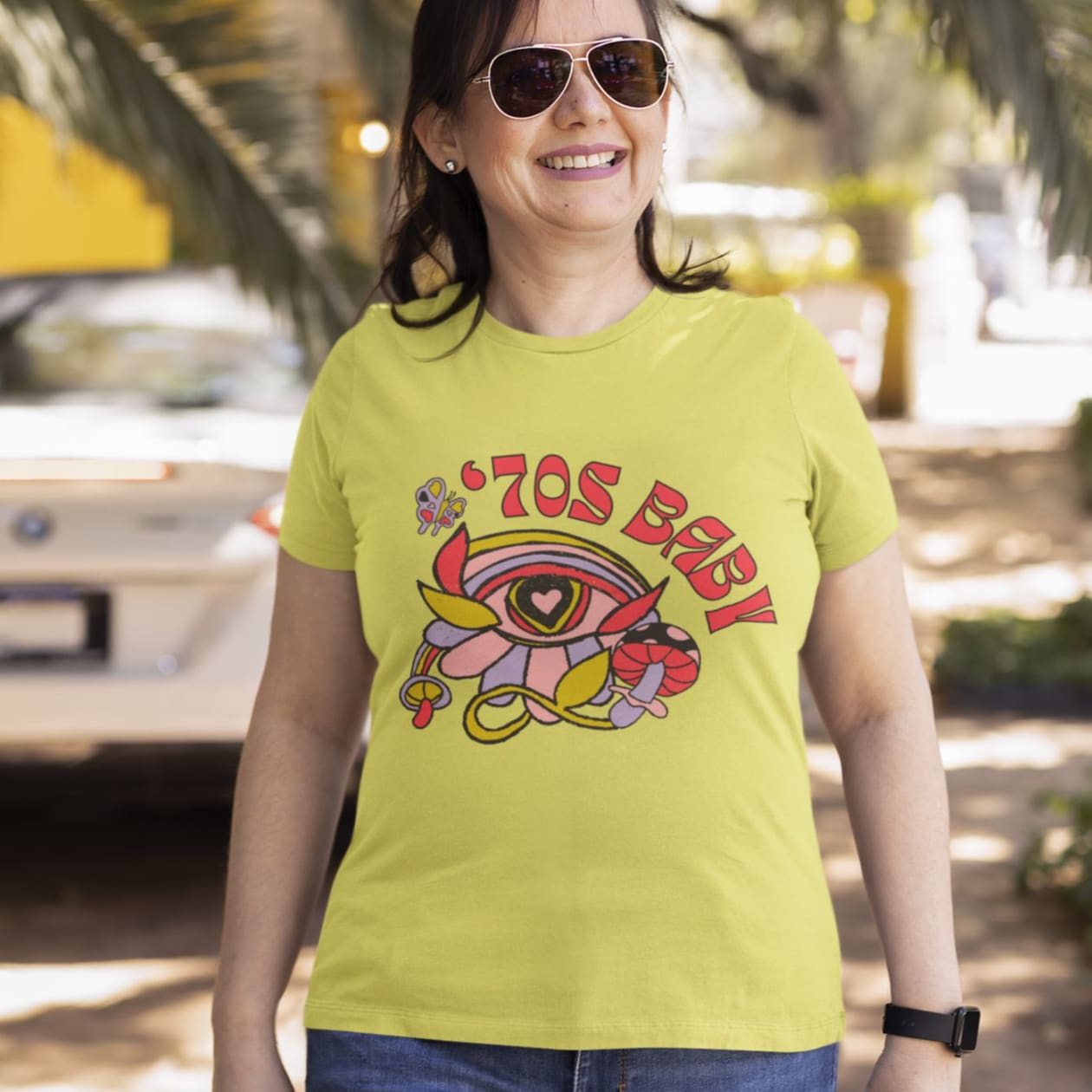 70's Baby Retro Jersey Short Sleeve Tee [Multiple Color Options]