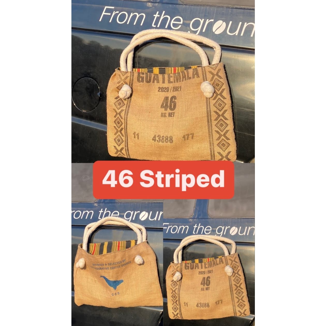 Handmade Burlap Tote Bag