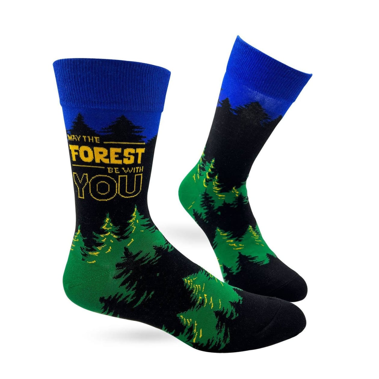 May The Forest Be With You Men's Novelty Crew Socks  | Funny Sayings Comfy Socks