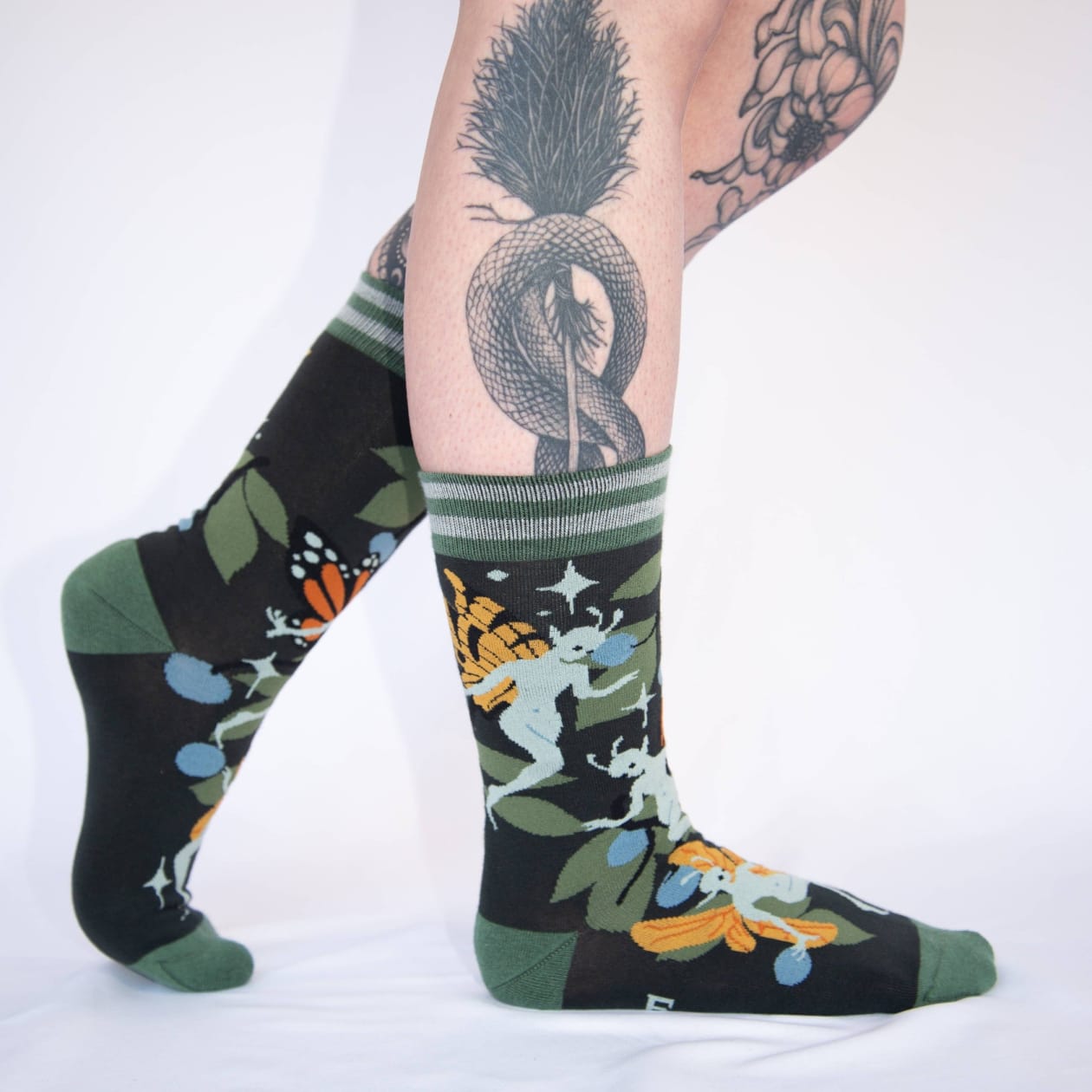 Fanciful Fairies Crew Socks | Whimsical Wings Faeries