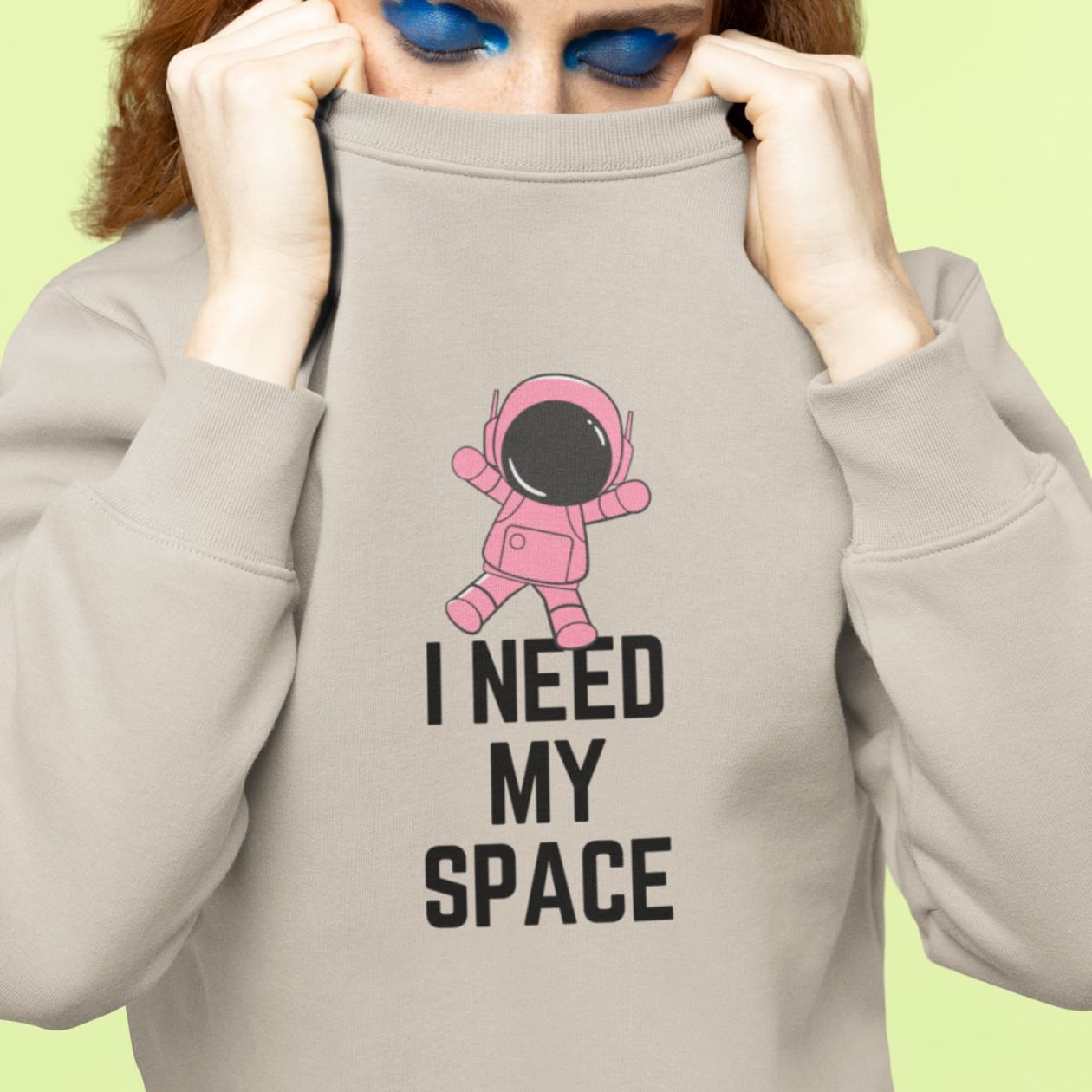 I Need My Space Astronaut Unisex Heavy Blend™ Crewneck Sweatshirt Sizes SM-5XL | Plus Size Available