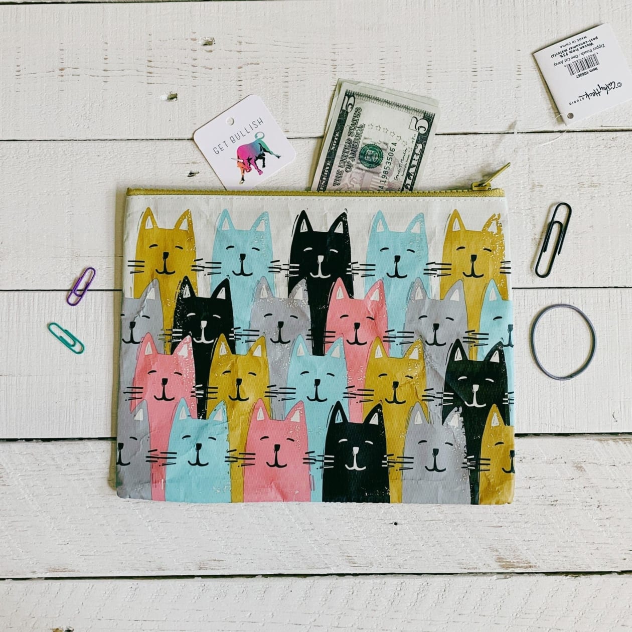 One Cat Away From Crazy Cat Lady Zipper Pouch