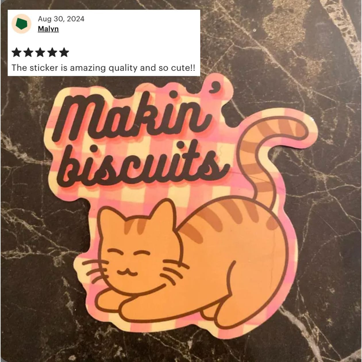 Makin' Biscuits Cat Sticker | Vinyl Die Cut Decal