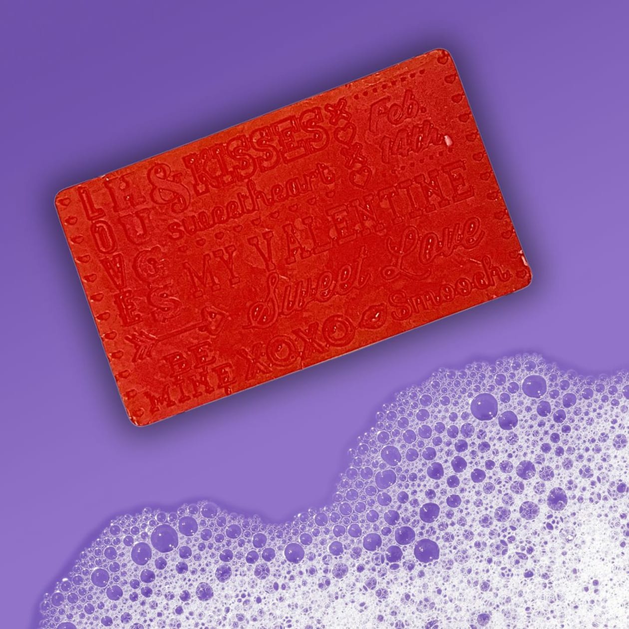 Valentine Sayings Red Bar of Soap | Strawberry Scent | Valentine Gifts