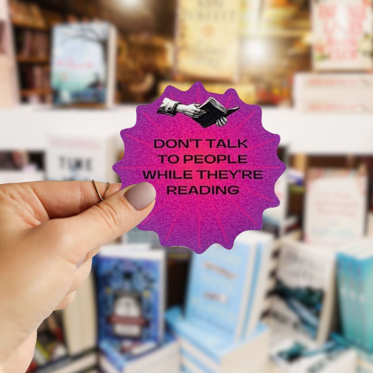 Don't Talk To People While They're Reading Vinyl Sticker | Bibliophile Decal