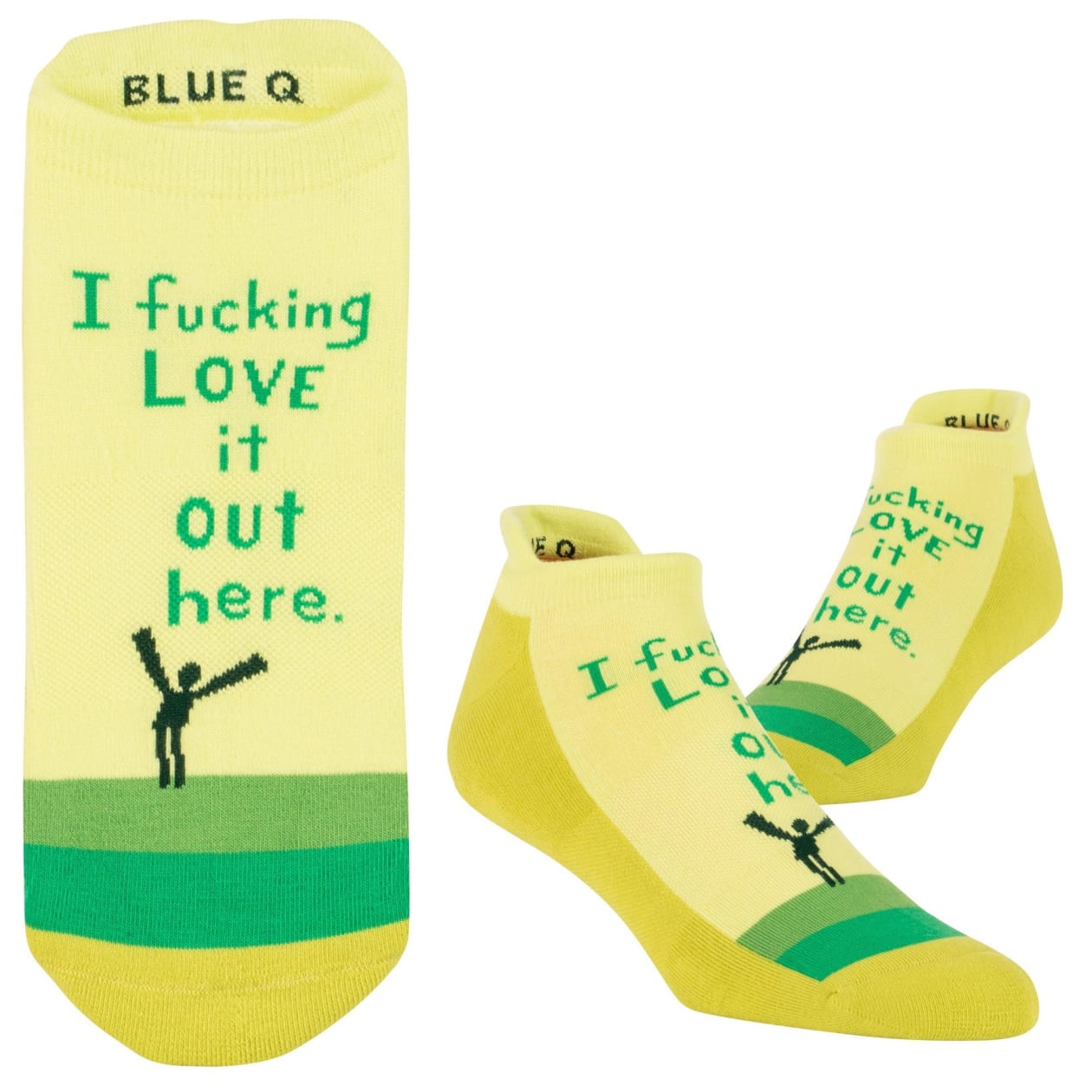 I Fucking Love It Out Here Unisex Sneaker Socks [2 Size Options] | BlueQ at GetBullish