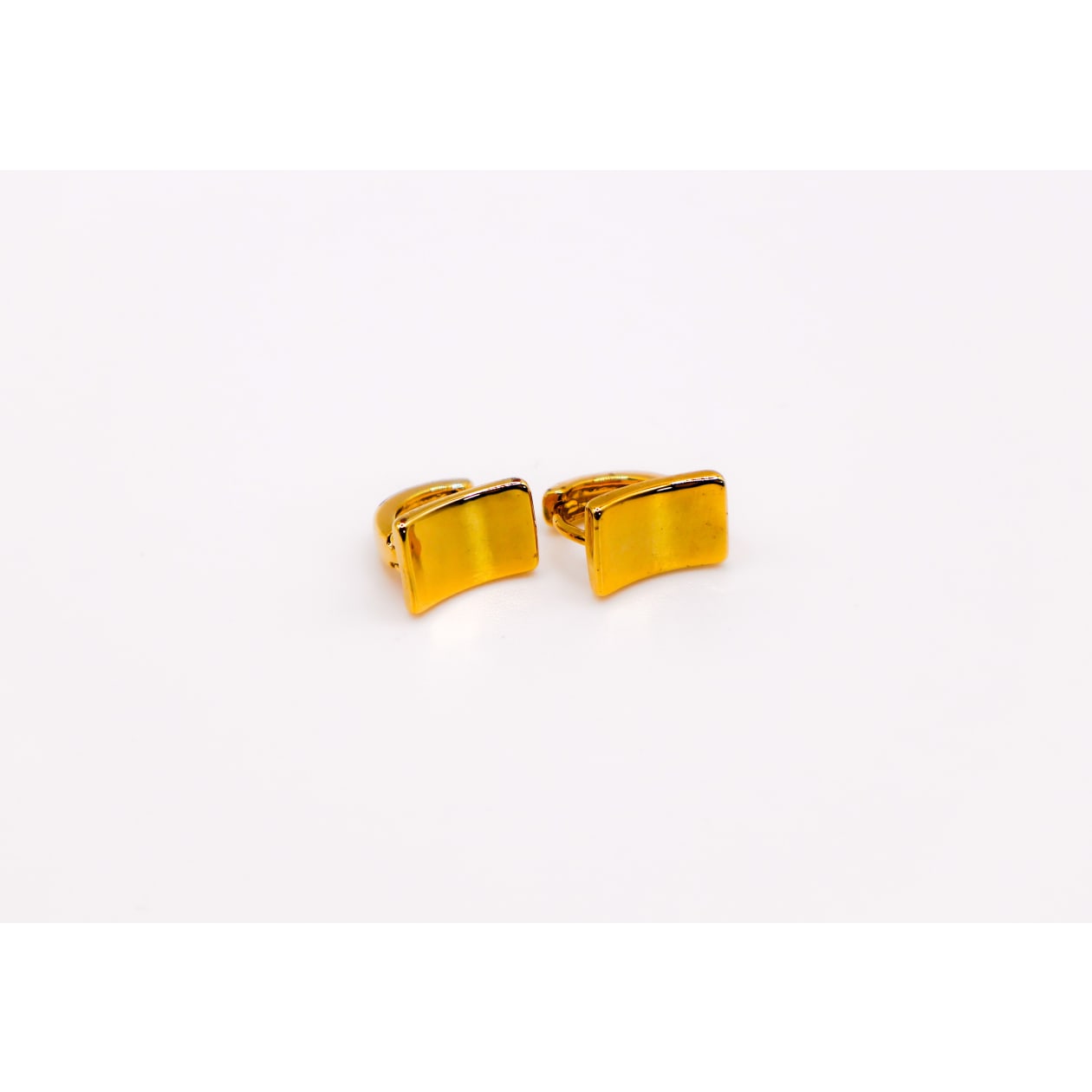 Golden Lock Rectangle Earrings