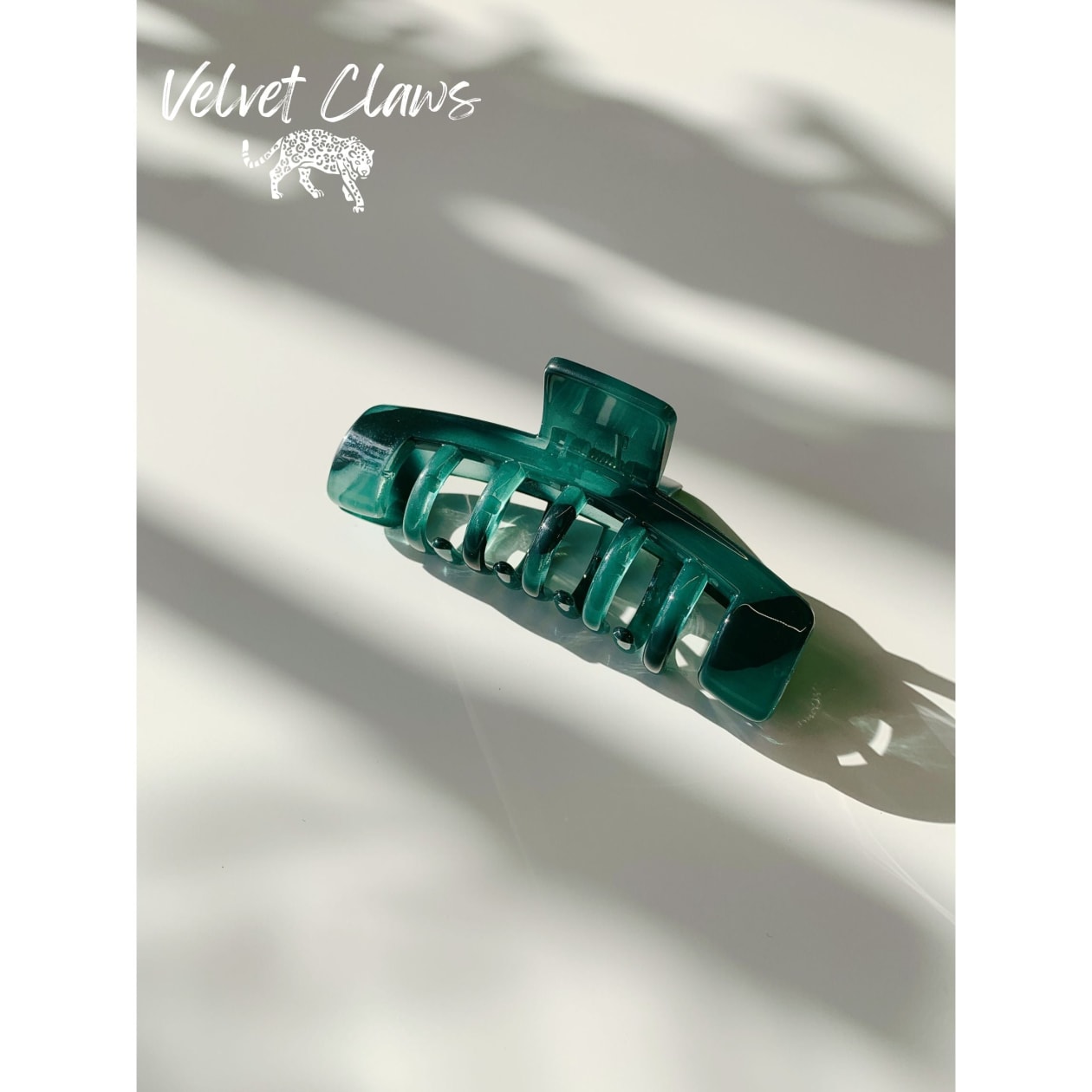 Velvet Claws Hair Clip | Petite Profesh Collection Emerald | Claw Clip in Velvet Travel Bag