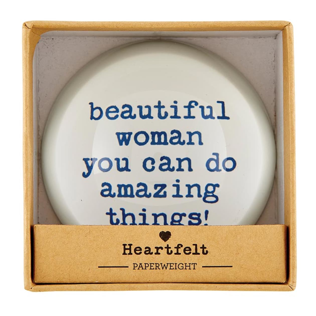 Beautiful Woman You Can Do Amazing Things Glass Dome Paperweight | In a Gift Box