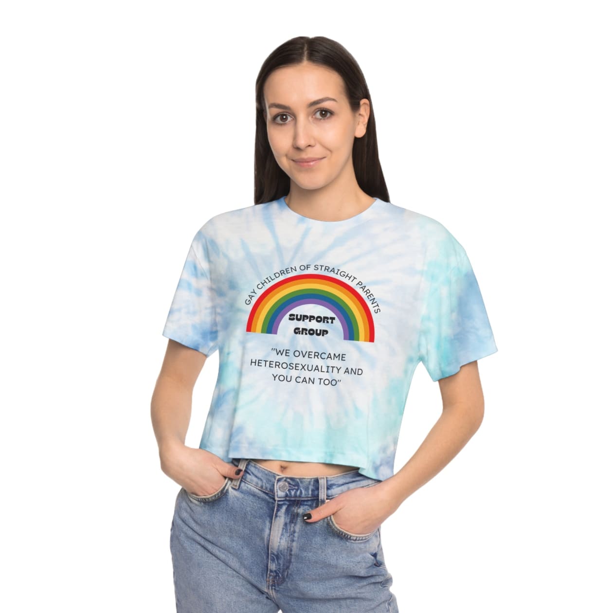 Gay Children of Straight Parents Support Group Women's Tie-Dye Crop Tee