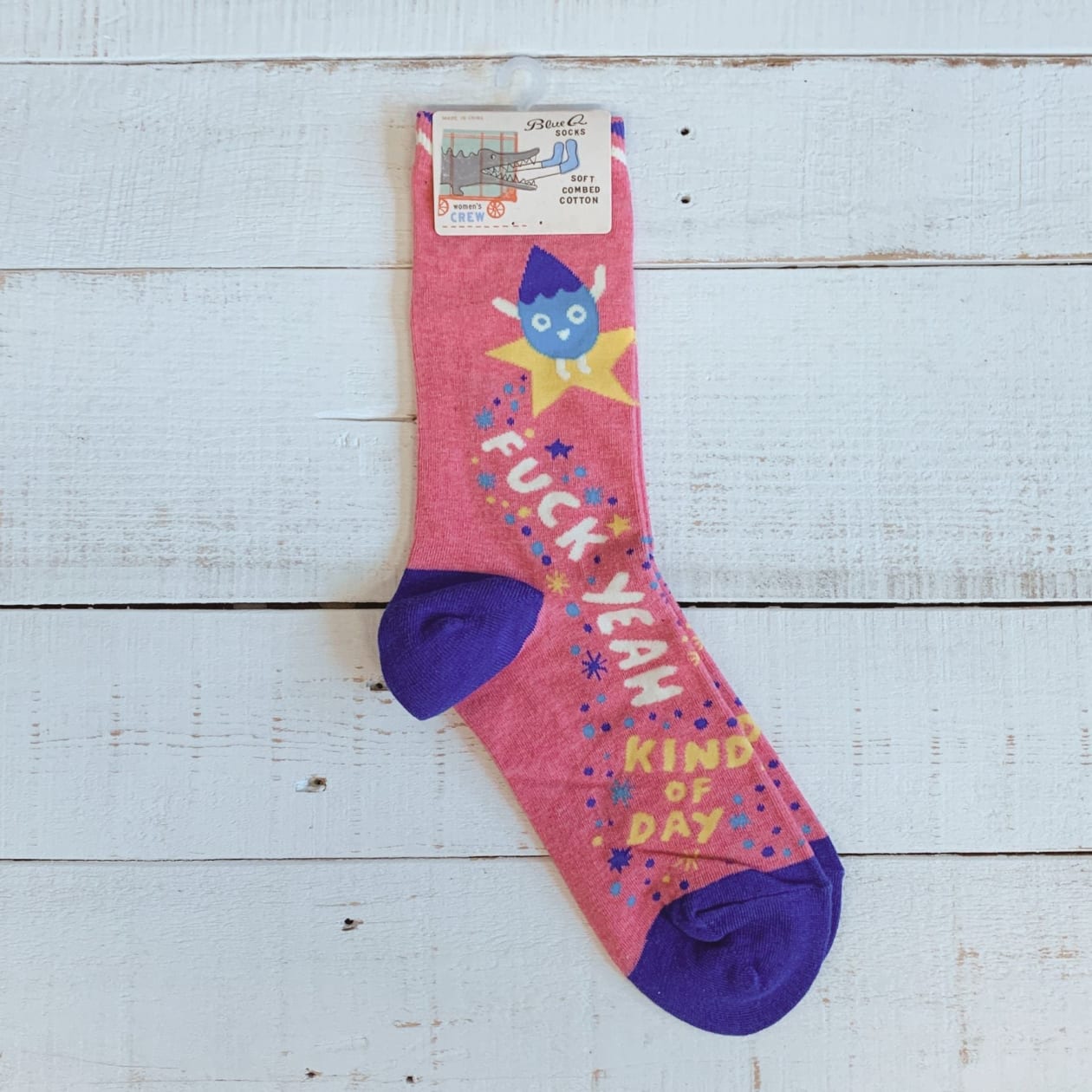 Fuck Yeah Kind Of Day Women's Crew Socks | BlueQ at GetBullish