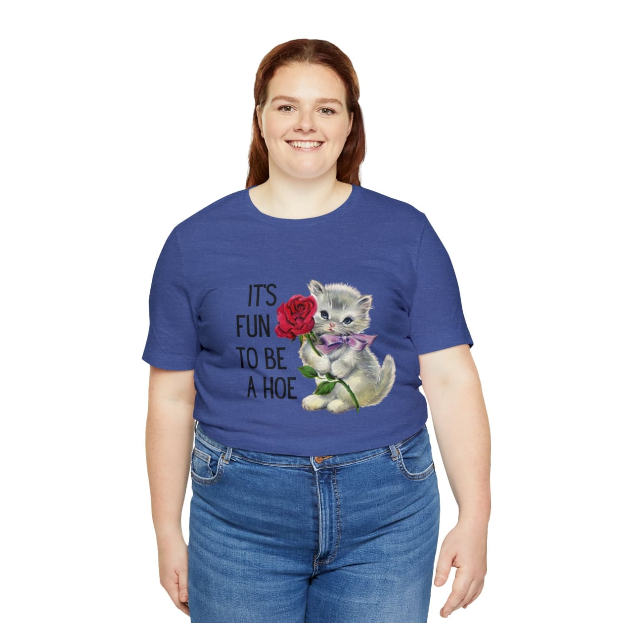 It's Fun to be a Hoe Jersey Short Sleeve Tee [Multiple Color Options] with Kitten Motif