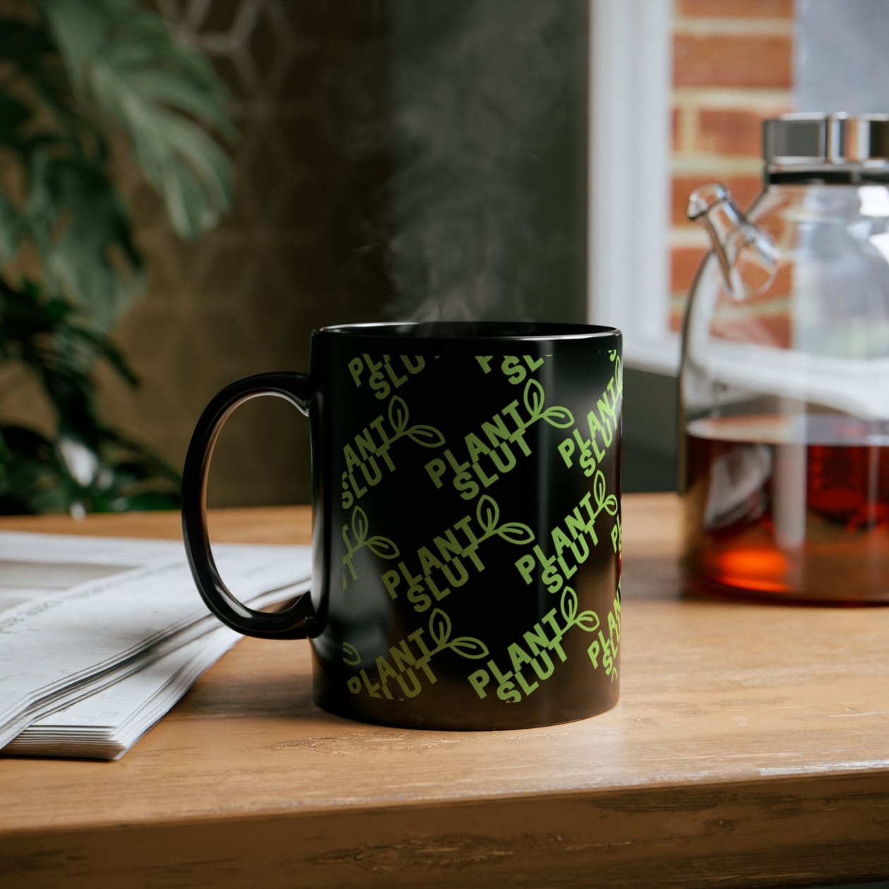 Plant Slut 🌱 11oz Black Mug - Sizes: 11oz