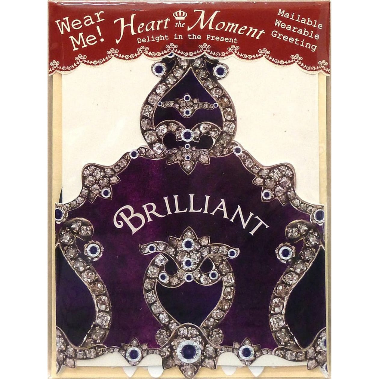 Brilliant Greeting Card with Tiara | Diamonds | Purple