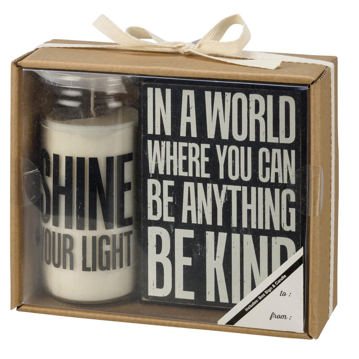 Be Kind Box Sign And Candle Giftable Set | Inspirational