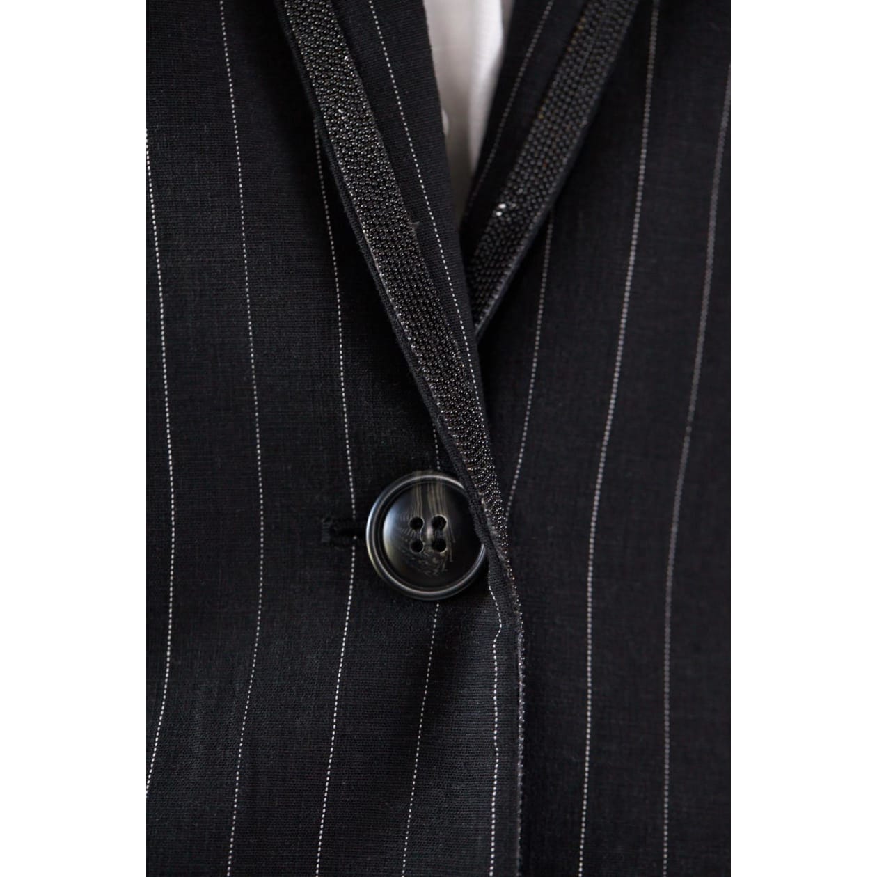 Black Pinstripes Blazer