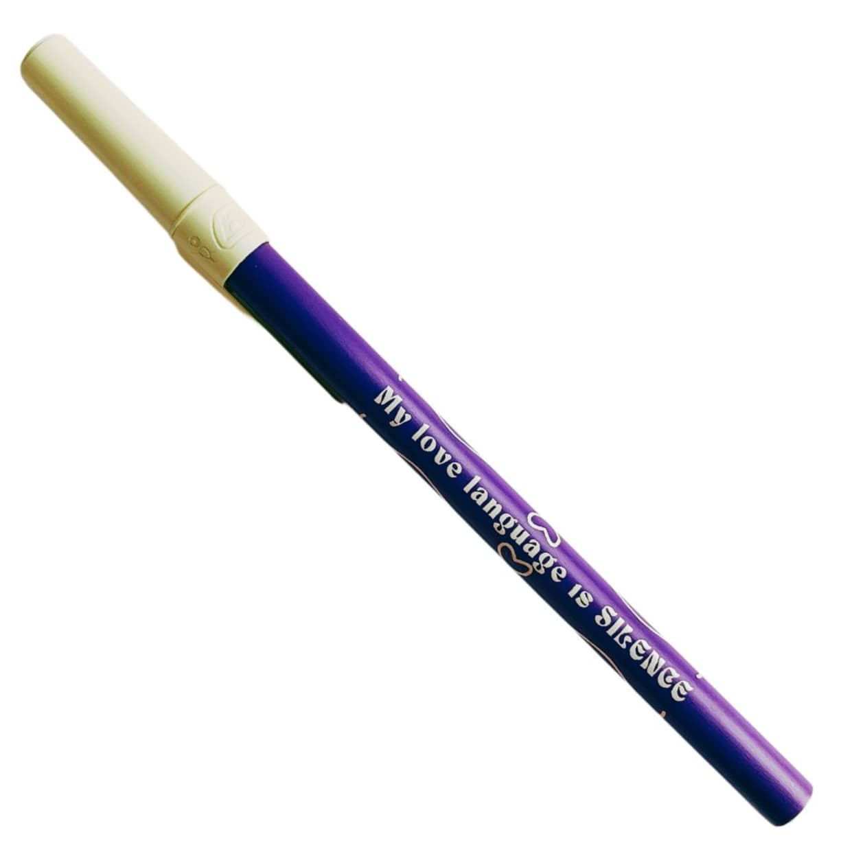 My Love Language Is Silence Ballpoint Pen in Violet | Gen Z Aesthetic Blue Ink