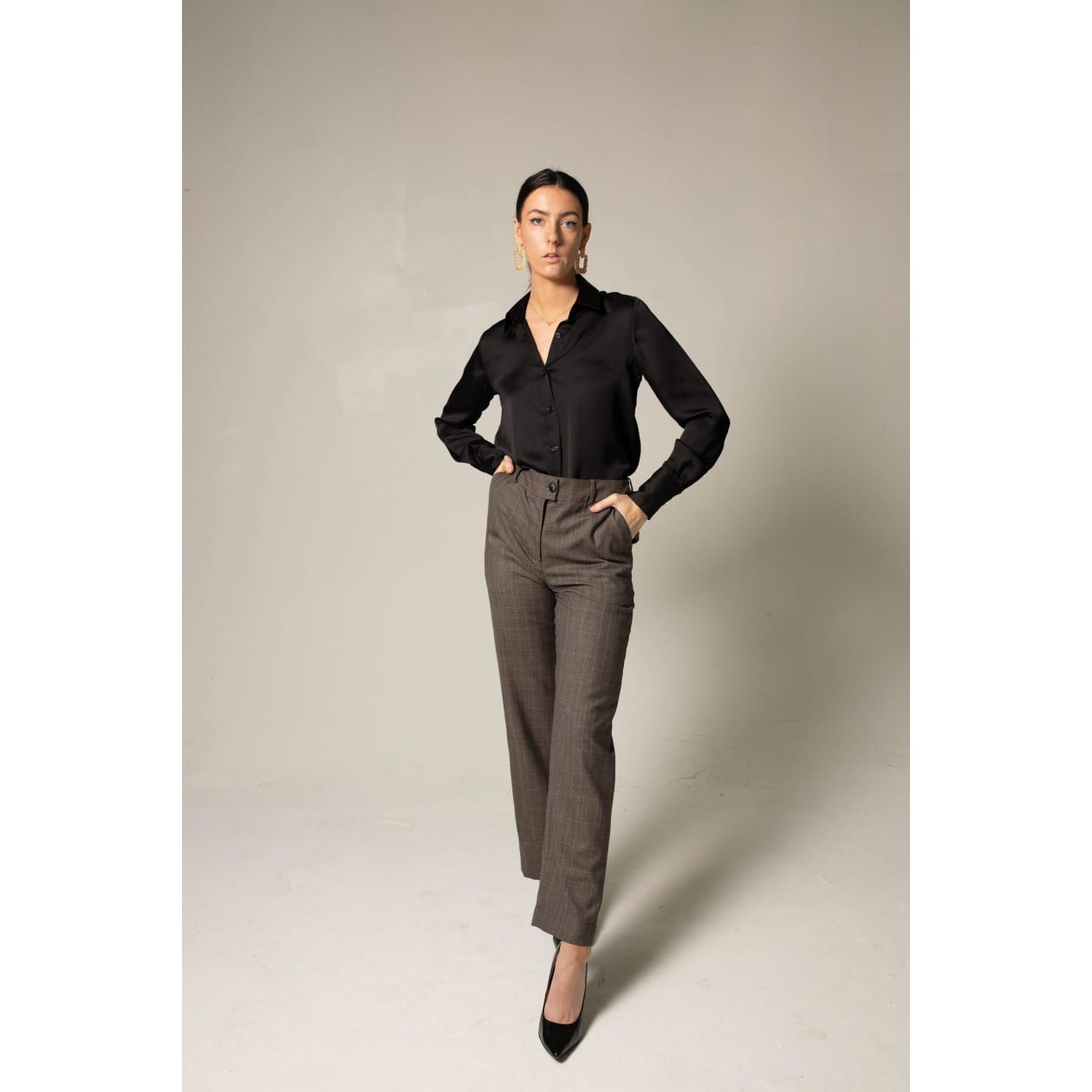 Women's Straight-Leg Wool Pants